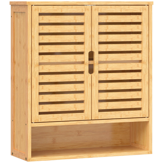 HOMCOM Bathroom Wall Cabinet in Oak