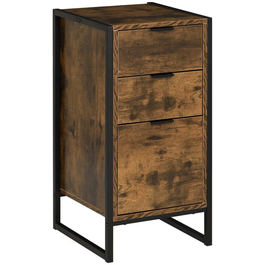 HOMCOM Bedroom Chest of Drawers in Rustic Brown
