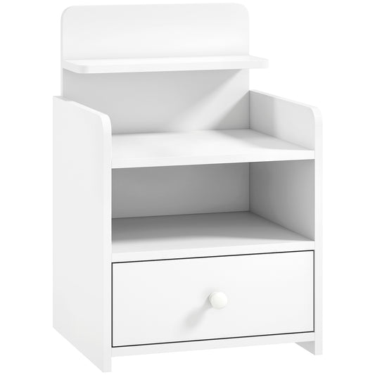 HOMCOM Bedside Cabinet in White