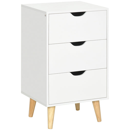 HOMCOM Bedside Table in White