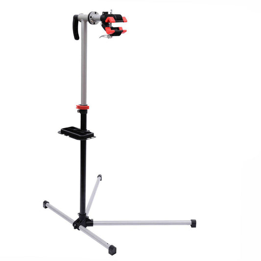 HOMCOM Bike Repair Stand Workstation, Bicycle Maintenance Workstand, Height Adjustable, with Tool Tray & 360 Rotating Adjustable Clamp for Home Mechanic Workshop