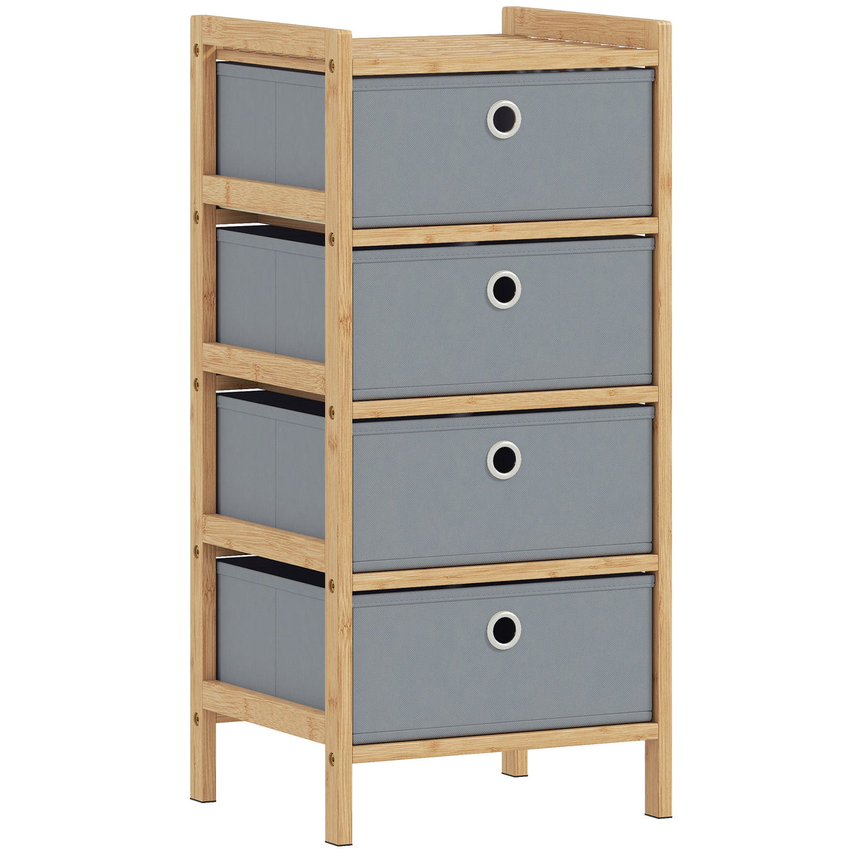 HOMCOM Chest of Drawers in Light Grey
