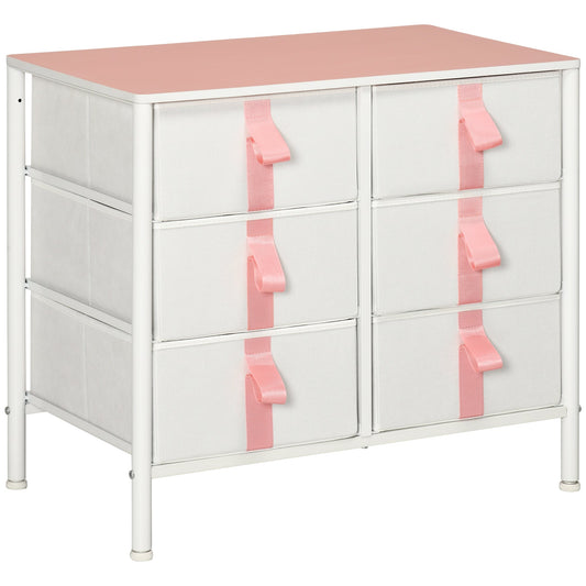 HOMCOM Chest of Drawers in Pink