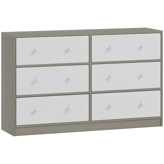 HOMCOM Chest of Drawers in White and Grey
