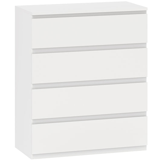 HOMCOM Chest of Four Drawers in White