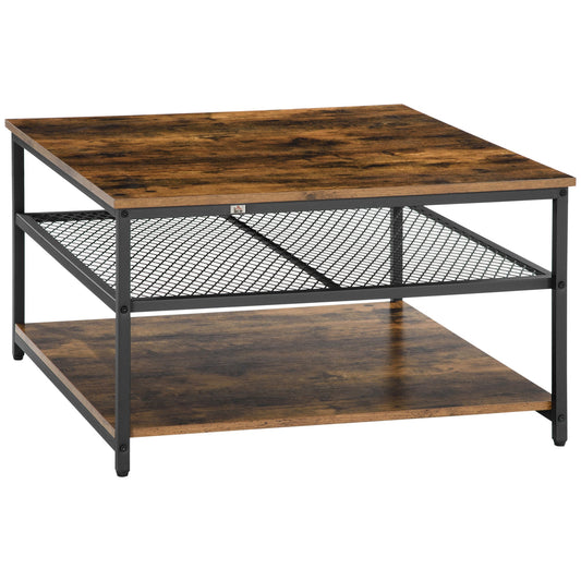 HOMCOM Coffee Table in Rustic Brown