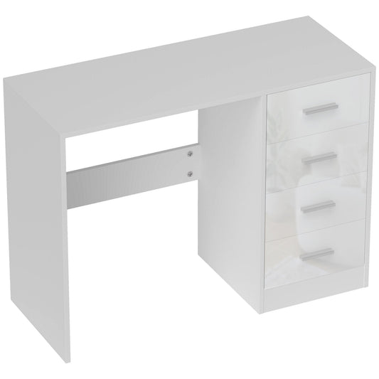 HOMCOM Computer Desk with Drawers in White