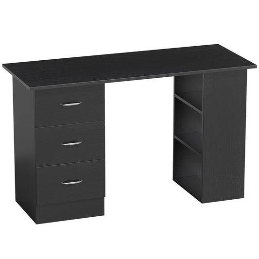 HOMCOM Computer Desk with Drawers in Black