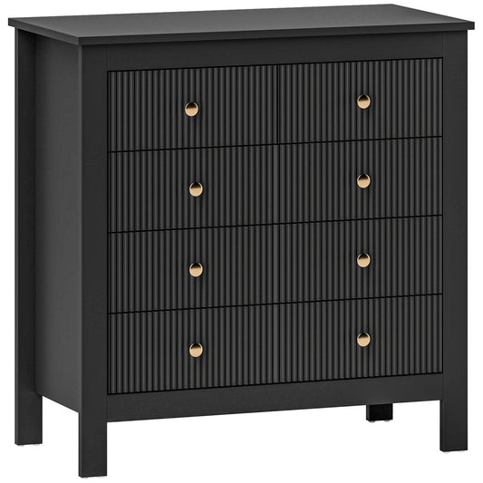 HOMCOM Elegant Chest of Five Drawers in Black