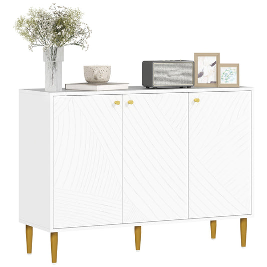 HOMCOM Elegant Two-Cupboard Sideboard in White