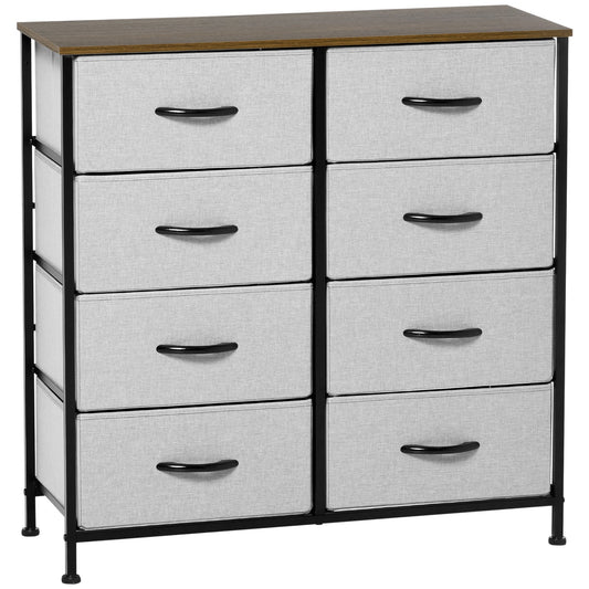 HOMCOM Fabric Chest of Drawers in Grey