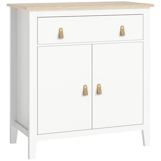 HOMCOM Farmhouse Style Sideboard in White