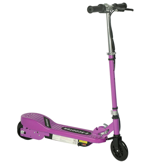 HOMCOM Foldable Electric Kids Scooter, Ride-on for Ages 7-14 Years, Purple