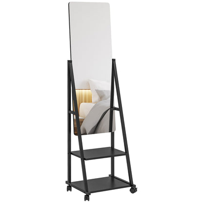 HOMCOM Free Standing Dressing Mirror in Black