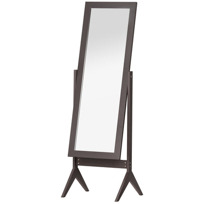 HOMCOM Full Length Mirror in Brown