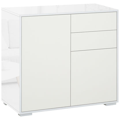 HOMCOM High Gloss Frame Sideboard in White