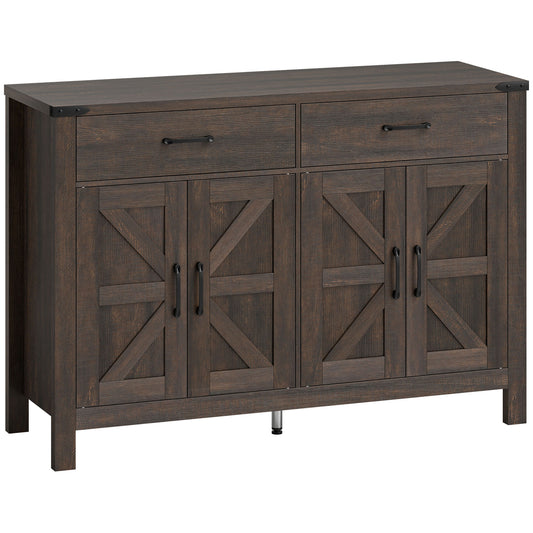 HOMCOM Kitchen Cupboard in Dark Brown