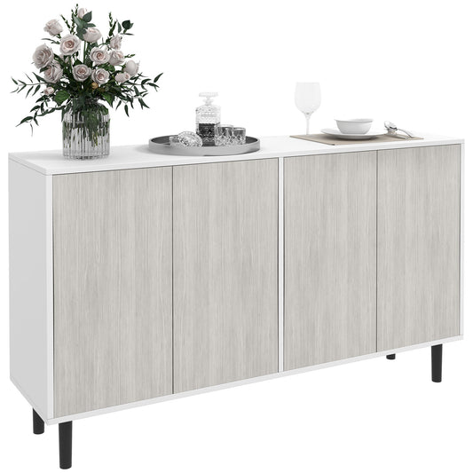 HOMCOM Kitchen Sideboard Storage Cabinet in White