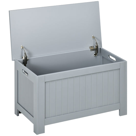 HOMCOM Large Storage Box Toy Chest in Grey