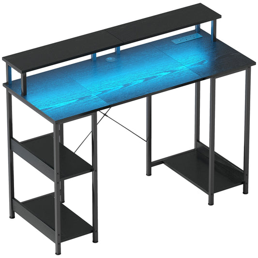 HOMCOM LED Computer Desk in Black