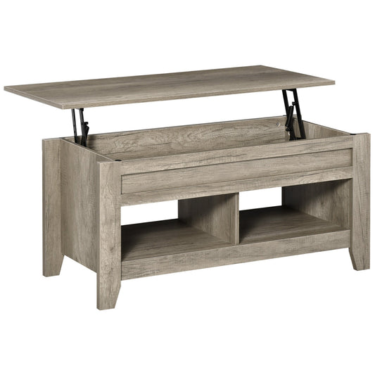 HOMCOM Lift Top Coffee Table in Oak Effect