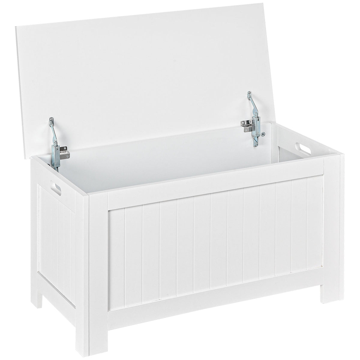 HOMCOM Lift Top Storage Chest Toy Box Organizer in White