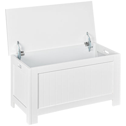 HOMCOM Lift Top Storage Chest Toy Box Organizer in White