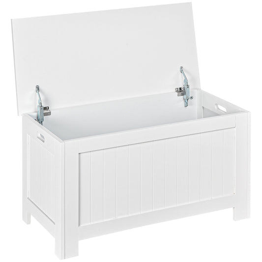 HOMCOM Lift Top Storage Chest Toy Box Organizer in White
