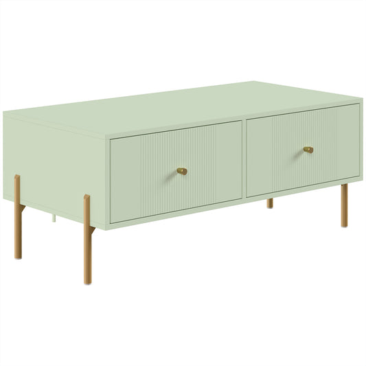 HOMCOM Modern Coffee Table in Light Green