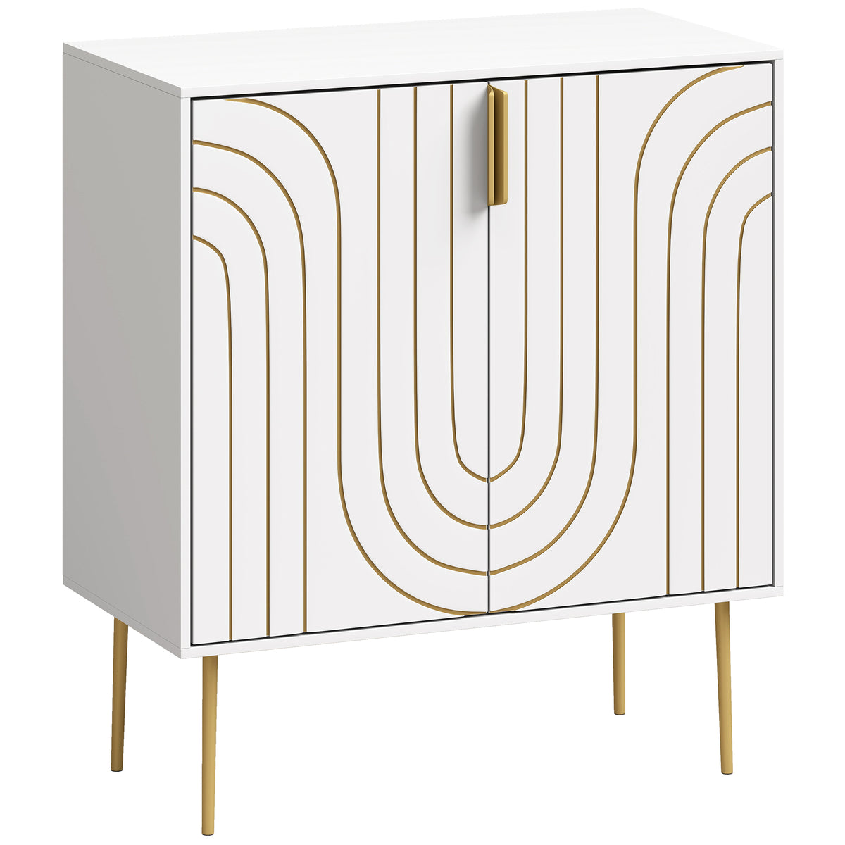 HOMCOM Modern Kitchen Cupboard in White