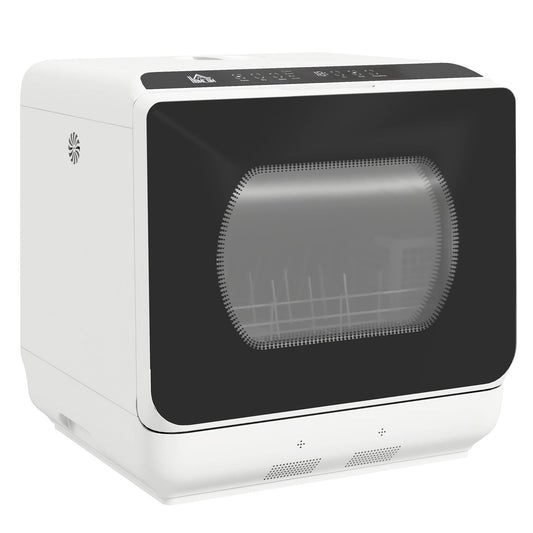 HOMCOM Six-Programme Countertop Dishwasher - White