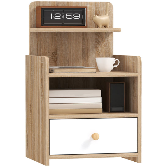 HOMCOM Multi-Storage Bedside Table