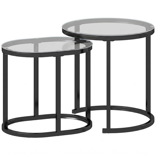 HOMCOM Nest of Tables in Black