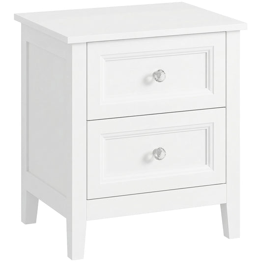 HOMCOM Nightstand in White