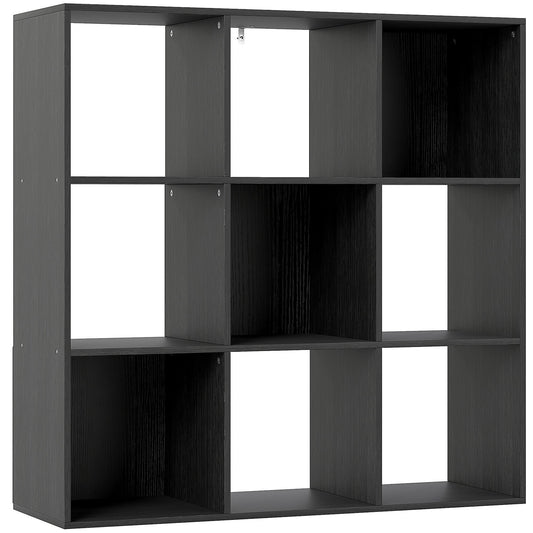 HOMCOM Nine-Cube Storage Shelf in Black