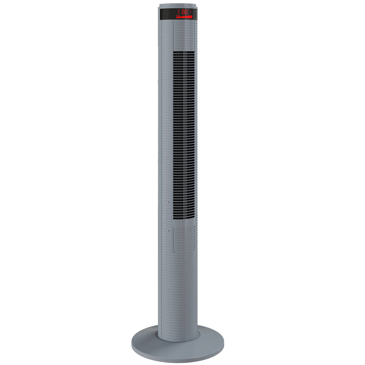 HOMCOM Oscillating Tower Fan Remote Control 3 Speed Modes Cooling Machine, Grey