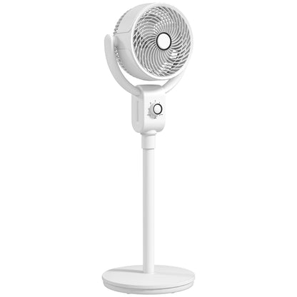 HOMCOM Pedestal Air Circulation Fan with Oscillating, White
