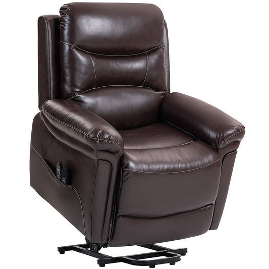 HOMCOM Power Lift Recliner Chair with Vibration Massage, Heat, USB - Brown