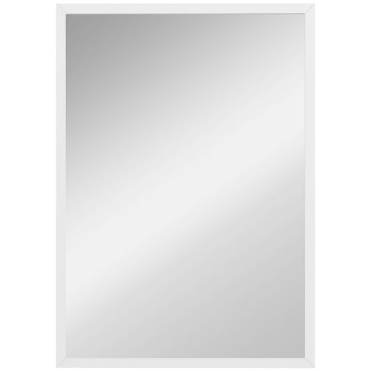 HOMCOM Rectangular Wall Mirror in White