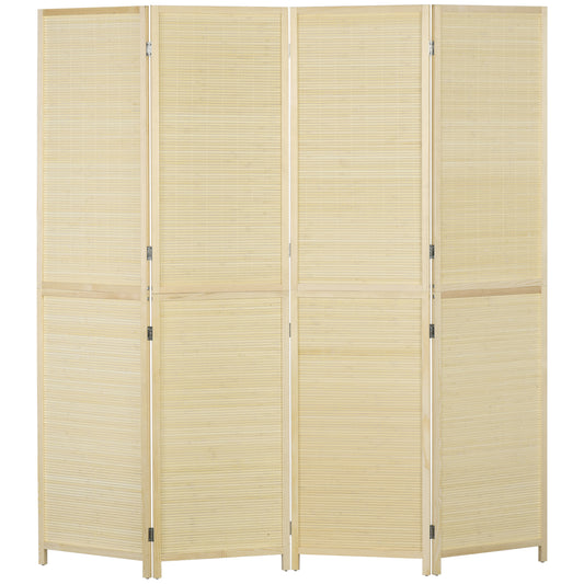 HOMCOM Room Divider in Natural Wood