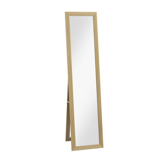 HOMCOM Rustic Full Length Mirror in a Natural Wood Finish