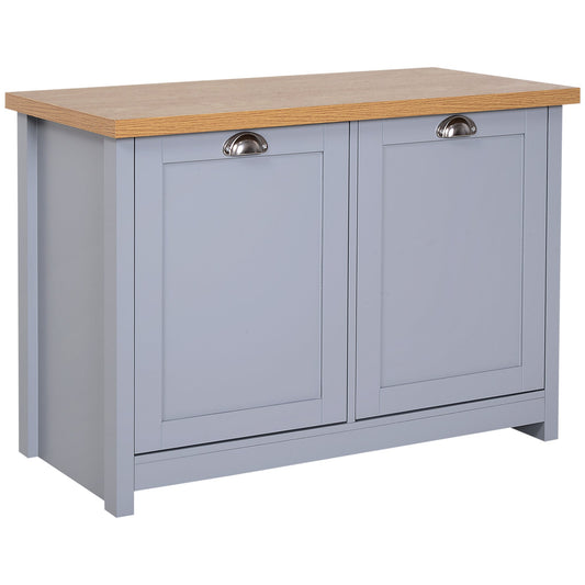 HOMCOM Shoe Cabinet in Oak and Grey