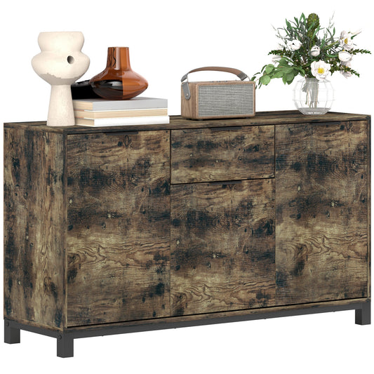 HOMCOM Sideboard in Rustic Brown