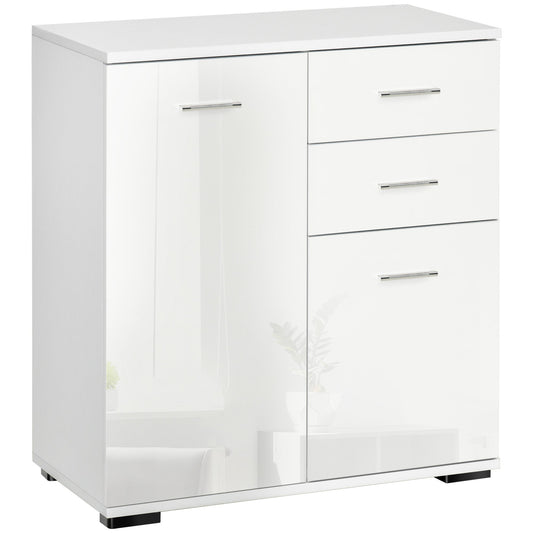 HOMCOM Sideboard in High Gloss White