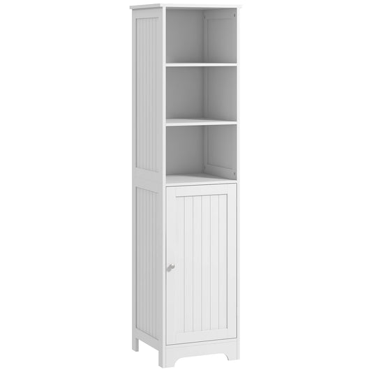 HOMCOM Slim Bathroom Storage Cabinet in White