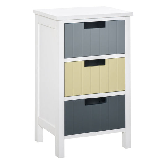 HOMCOM 3 Drawer Storage Tower in Multi Colour