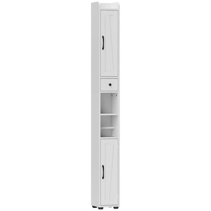 HOMCOM Tall Bathroom Cabinet in White