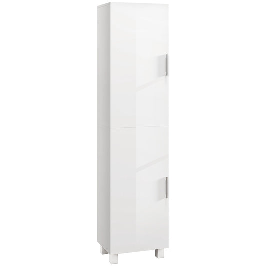 HOMCOM Tall Bathroom Cabinet in White