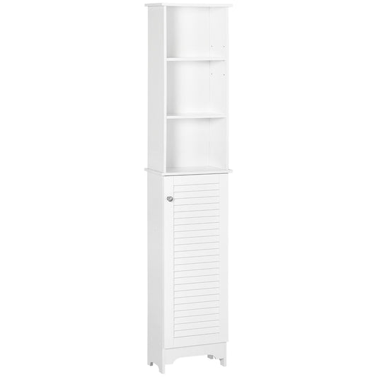 HOMCOM Tall Bathroom Cabinet in White