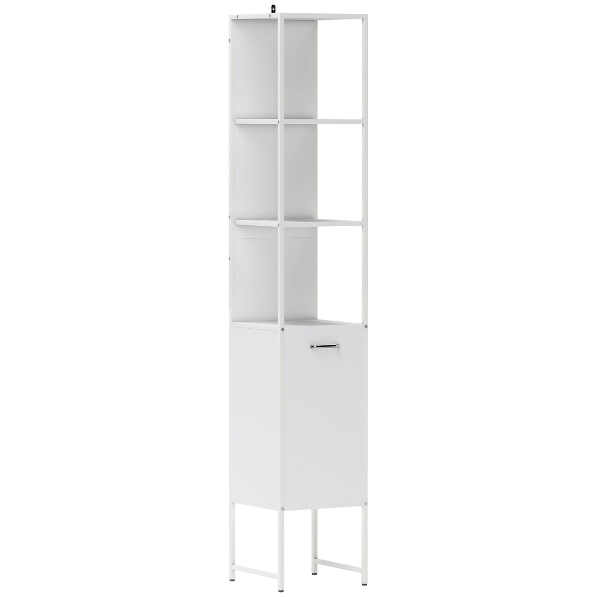 HOMCOM Tall Bathroom Cabinet in White